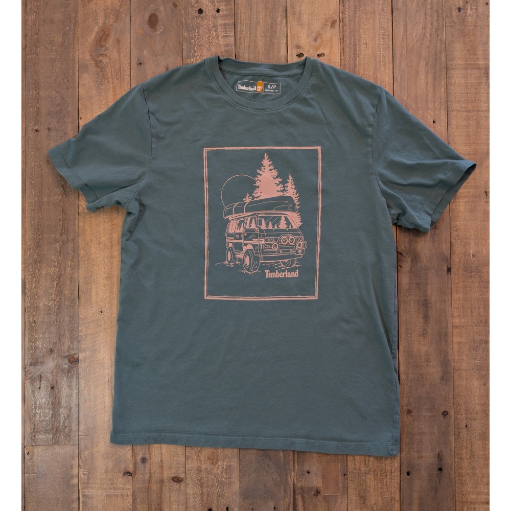 Timberland Men's Green Graphic Crewneck T-Shirt